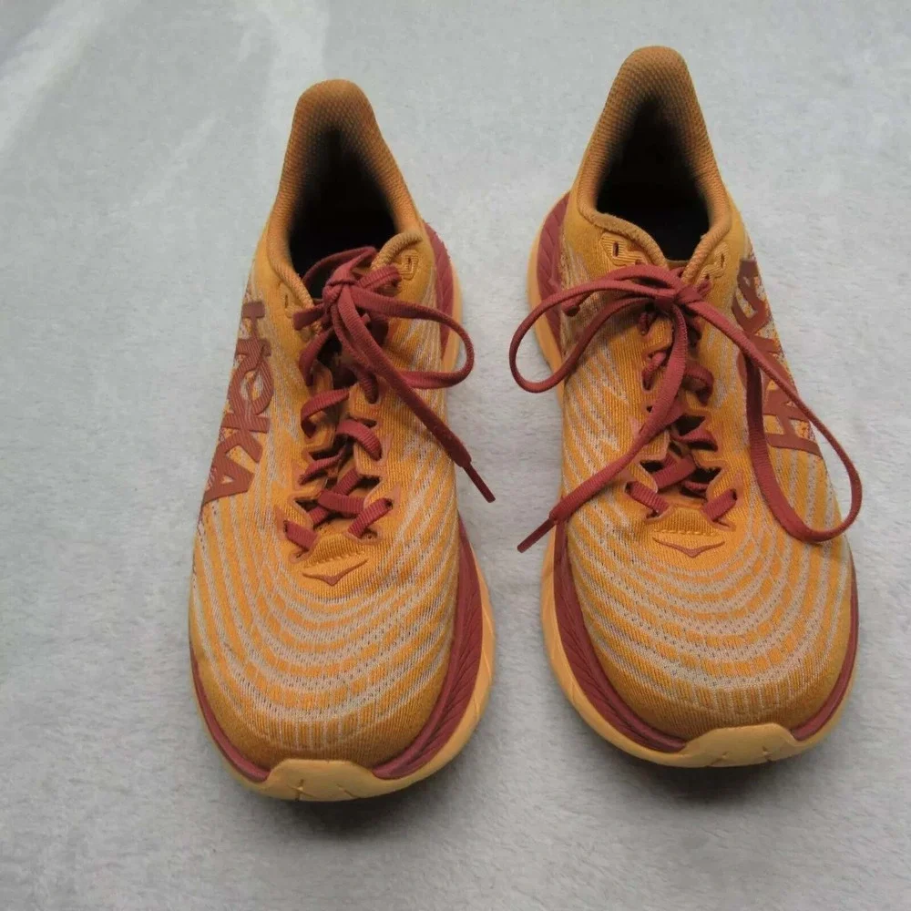 Hoka Mach 5 Shoes Womens 8 B Orange‎ Red Running Sneakers Lightweight Gym Jog